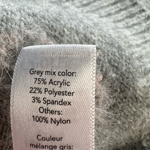 George Girls Grey Pink Heart Knit Sweater Dress Size 18-24 Months - Picture 5 of 5